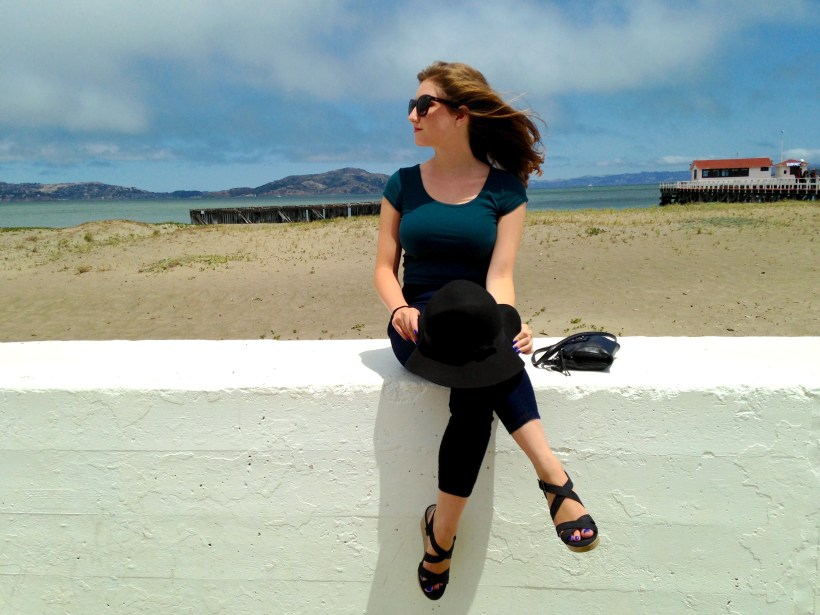 Strappy summer shoe and vintage crop top.