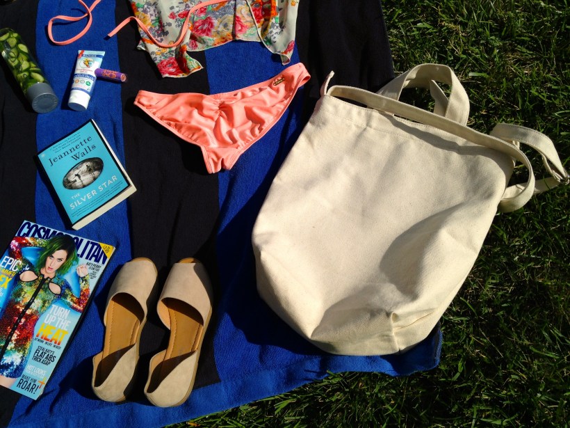 Bags to bring to the pool.