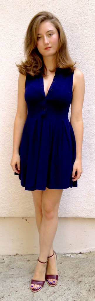 Fancy heels with a casual dress.