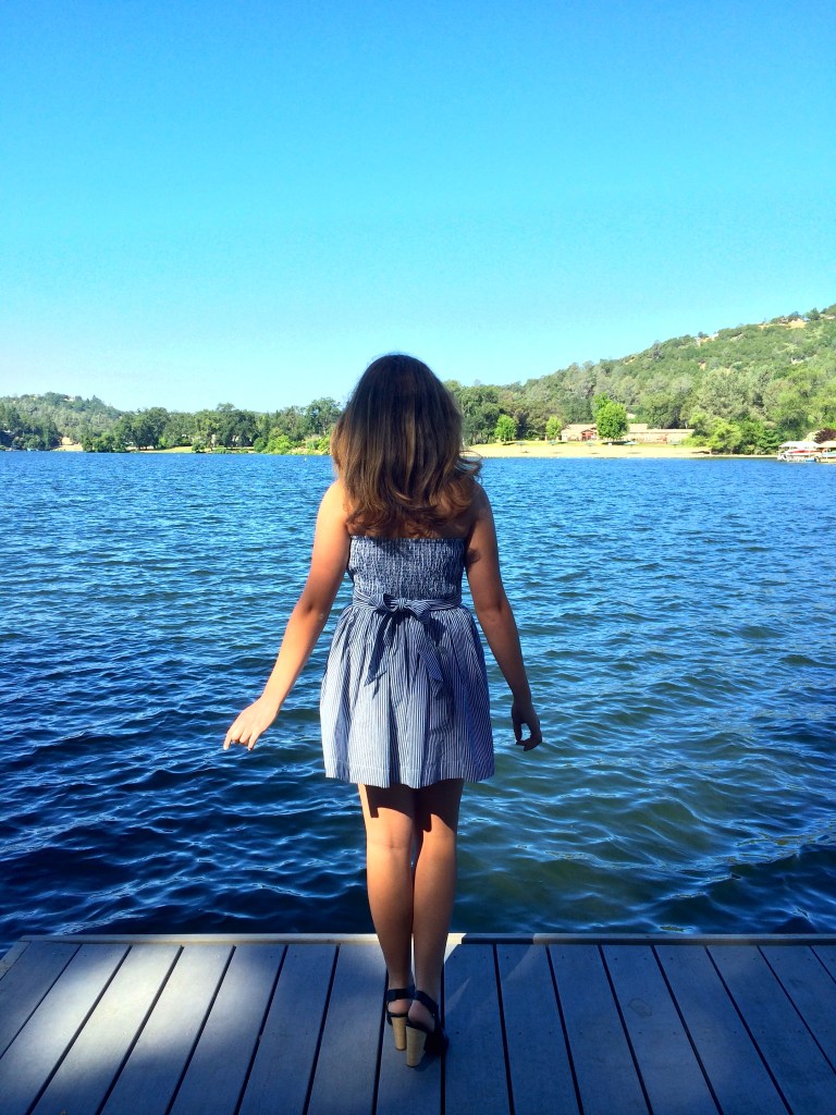 Blue and white dress for the summer.