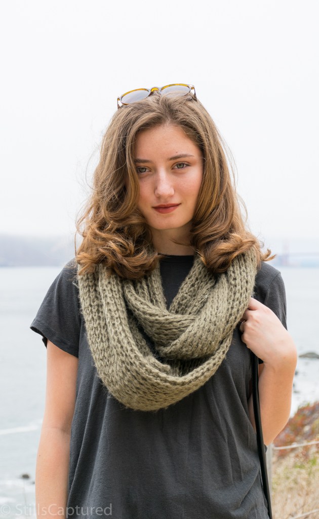Sunnies, OBEY T-Shirt, Circle Scarf, Red Lips