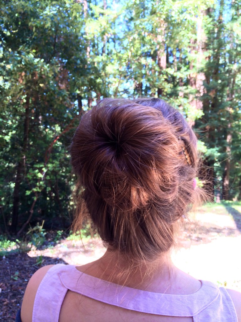 A messy bun