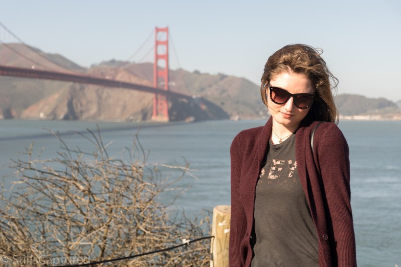 H&M Sweater, Obey T-shirt, Levi's Jeans, Nordstrom Sunnies, Golden Gate Bridge