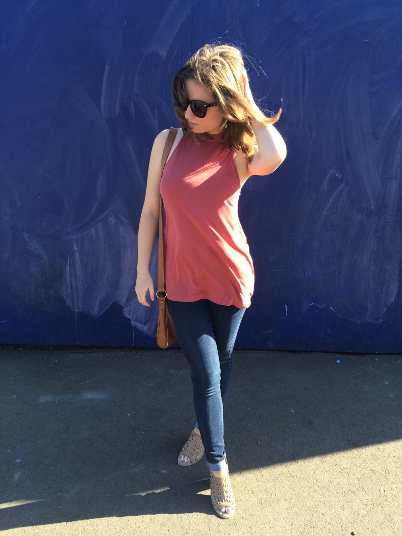 Urban Top, Gap Jacket, Levi's Jeans, Nordstrom Sunnies, Very Volatile Los Angeles Shoes