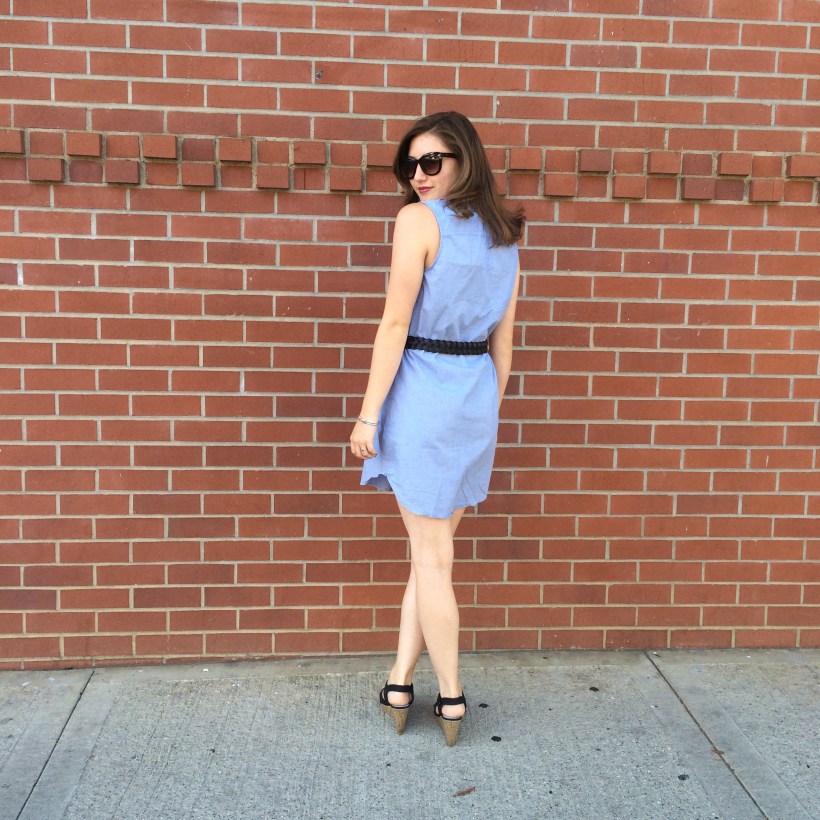 H&M dress, Nordstrom sunnies, American Eagle belt, Montego Bay Club Wedges 