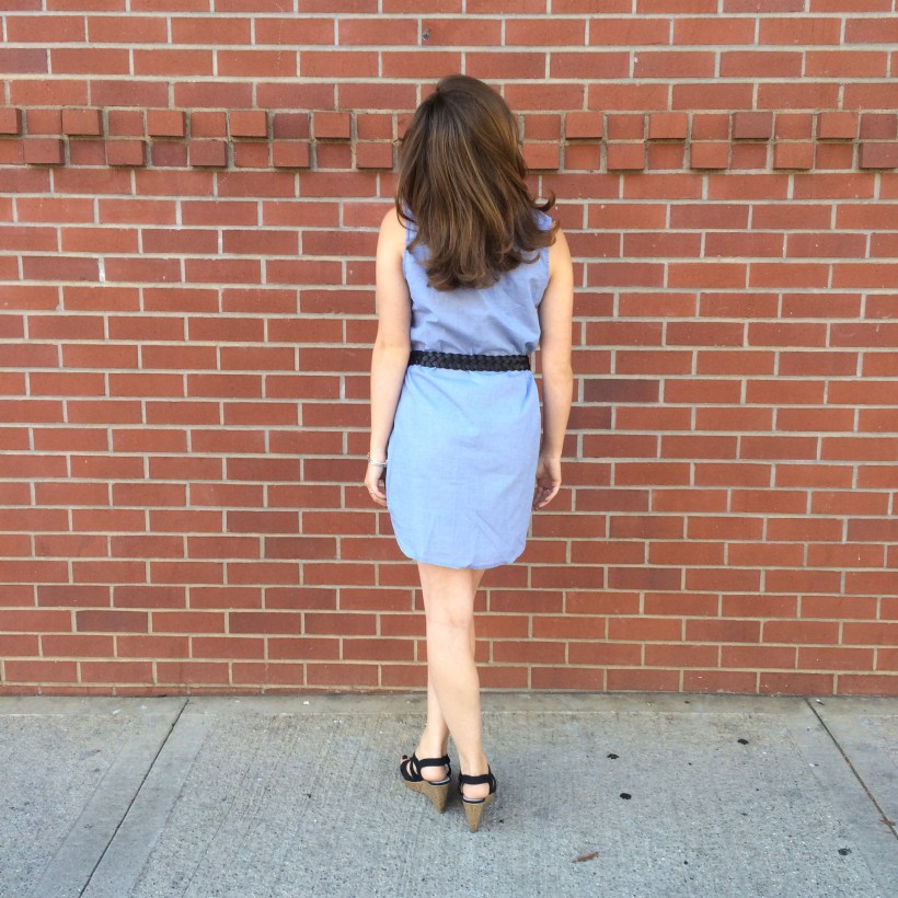 H&M dress, Nordstrom sunnies, American Eagle belt, Montego Bay Club Wedges