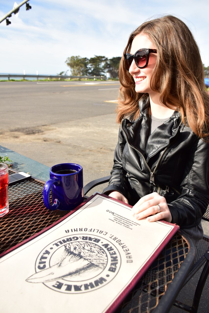 Whale City Bakery, Abercrombie Leather Jacket, Free People Tank, Nordstrom Sunnies