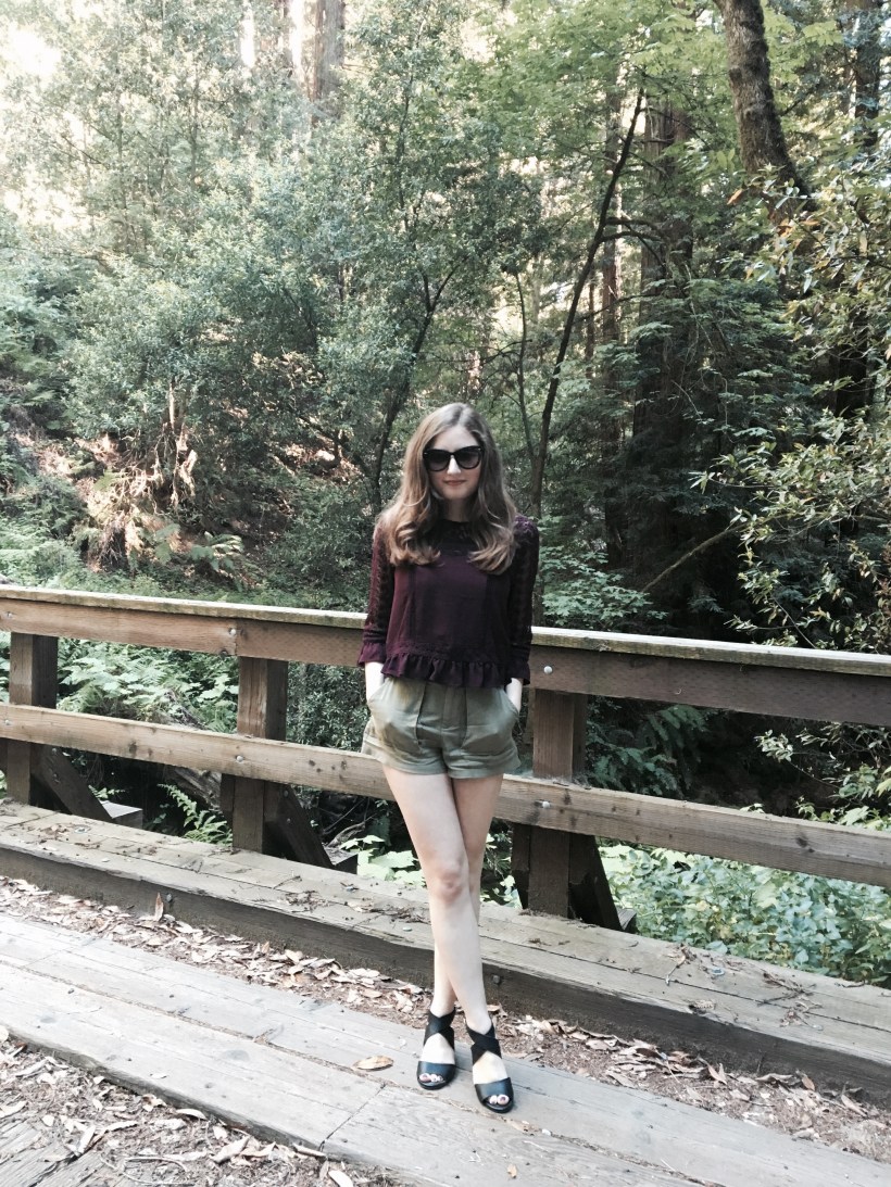 Forever 21 Top & Shorts, Lucky Brand Heels, Nordstrom Sunnies