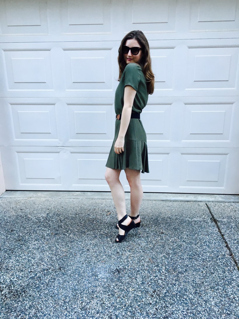 Gap Dress, Nordstrom Sunnies, Lucky Brand Heels, Urban Belt