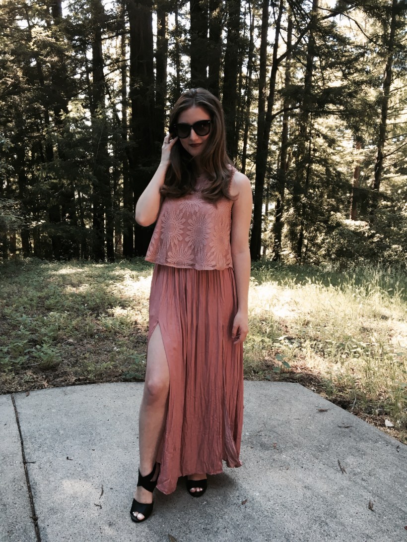 Forever 21 skirt and blouse, Lucky Brand Sandals, Nordstrom Sunnies