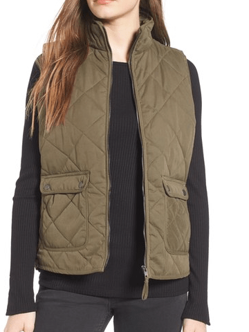 woman down vest