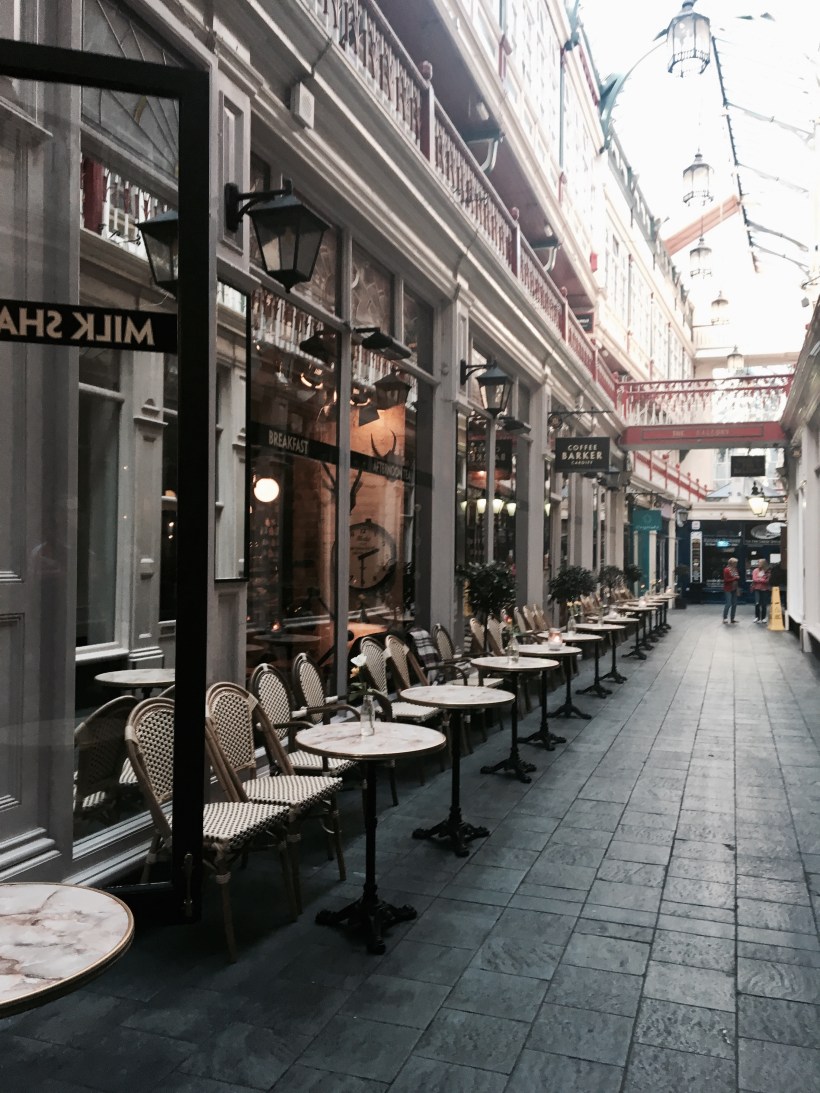 castle quarter arcades, cardiff, wales, travel