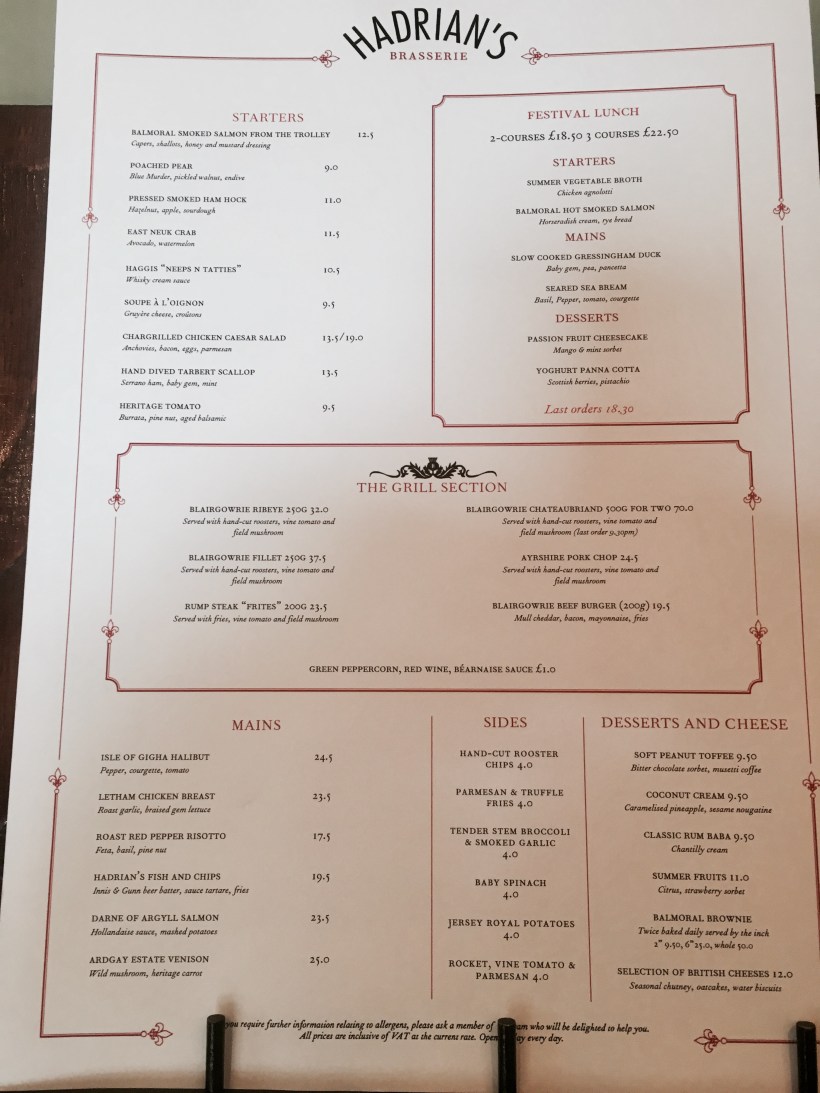 Hadrian's brasserie edinburgh