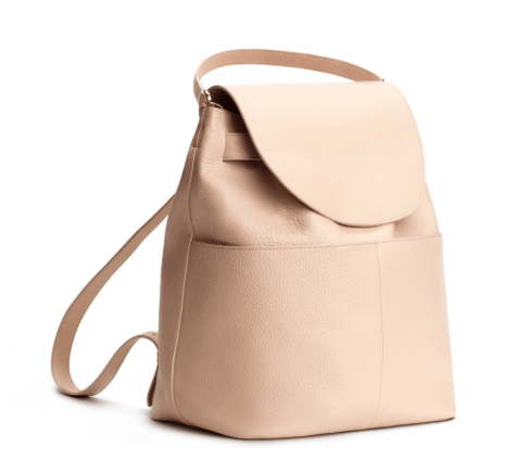 Leather backpack, christmas shopping