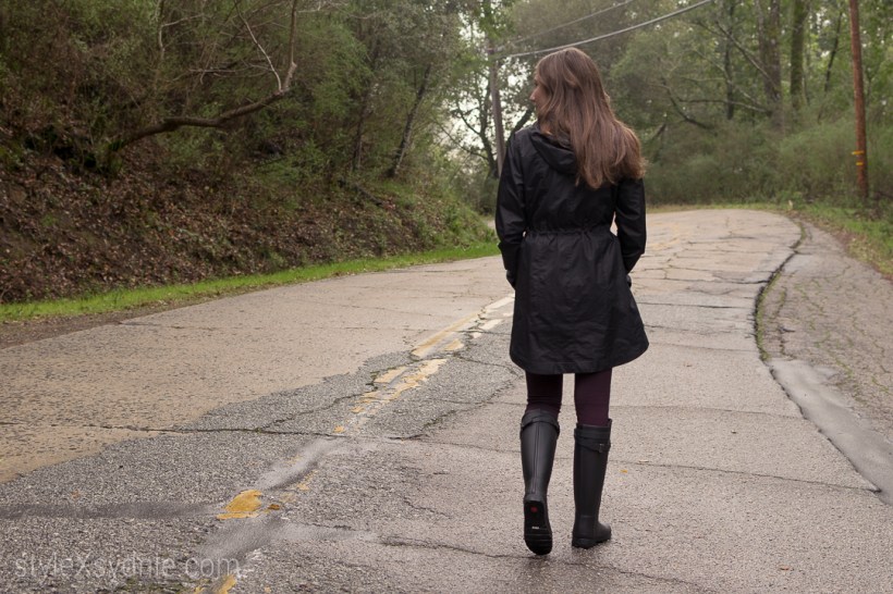 hunter rain boots, rain, winter, norcal, winter fashion, blogger, ootd, raincoat