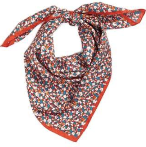 square scarf, vintage style